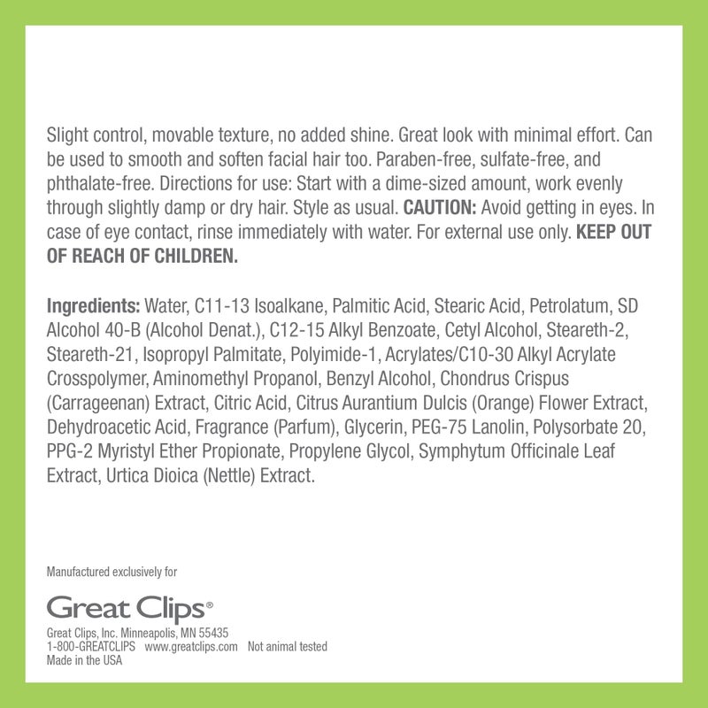 GREAT CLIPS LATITUDE Natural Style Cream | Hair Gel for Men | Low Hold + Low Shine | 5.1oz - Image 4