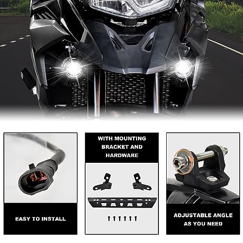 VEISUTOR Motorcycle LED Lights for BMW F750/ F850GS 19-23, LED Auxiliary Lights Bar Fog Lights with Brackets for BMW F750GS F850GS F850GS ADV 2019-2023 Accessories - Image 5