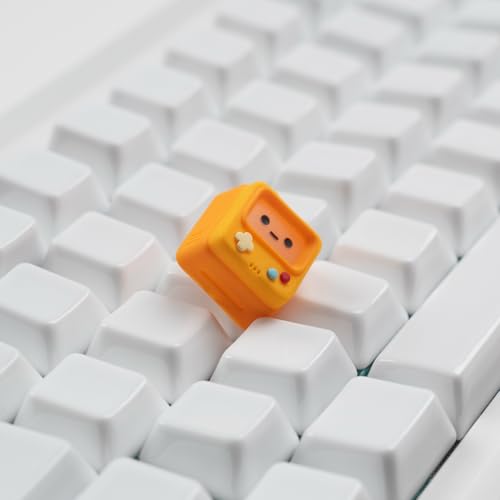 ULTRAEQUIP Artisan Keycaps, Cute Retro Game Consoler-Shpaed Keycaps, Shine Through Resin Handmade, Single 1U Replace Key for ESC Key Mechanical Keyboard (Orange) - Image 3