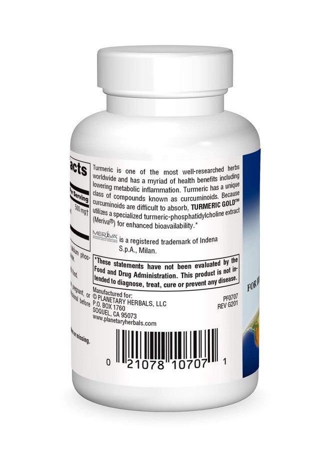 Planetary Herbals Turmeric Gold 500mg, for Healthy Inflammation Response, 30 Capsules - Image 2