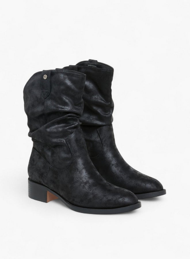 Lee Cooper Women's Solid Ankle Boots with Block Heel - Image 3