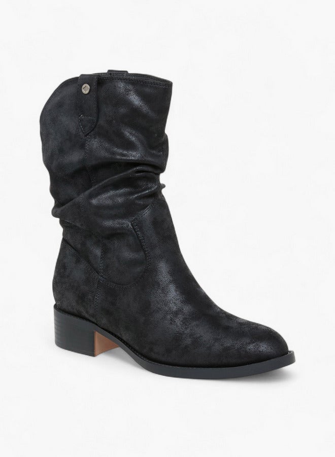 Lee Cooper Women's Solid Ankle Boots with Block Heel - Image 2