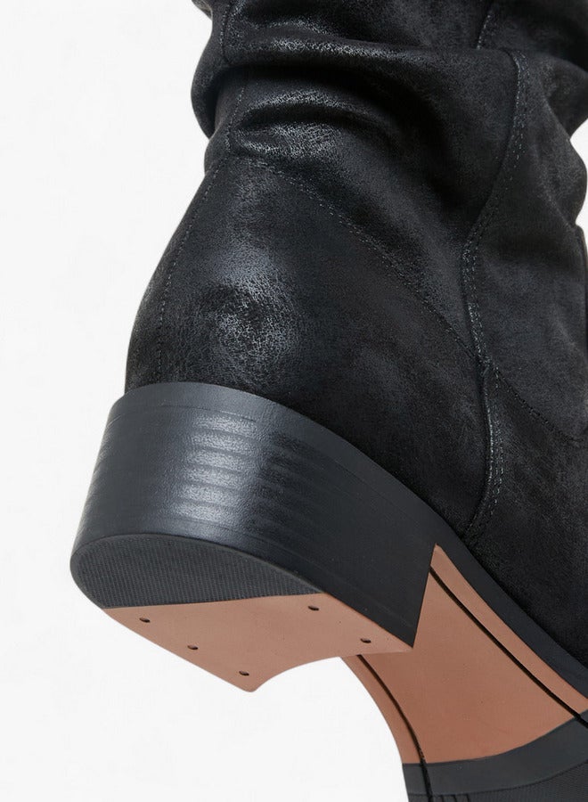 Lee Cooper Women's Solid Ankle Boots with Block Heel - Image 5