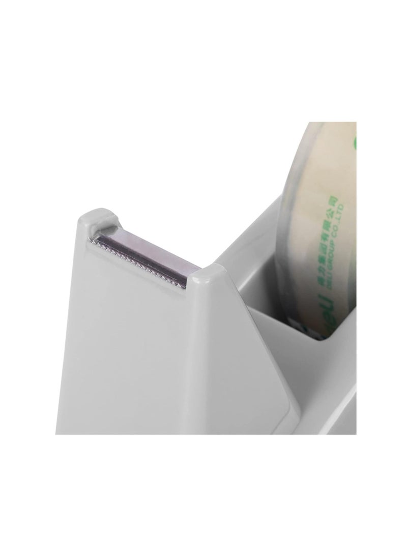 Deli حامل شريط لاصق، دلي 812 حامل شريط مكتبي لشريط لاصق بحد أقصى 24 مم باللون الأزرق والرمادي (اللون: رمادي) - Image 2