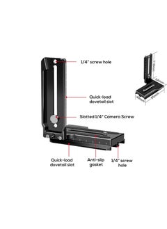 Generic Aluminum L Bracket Vertical Horizontal Switching Quick Release Plate for DJI Ronin RS2 RSC2 for Zhiyun Weebill-S Gimbal Stabilizer Tripod Monopod and SLRs  - Image 5