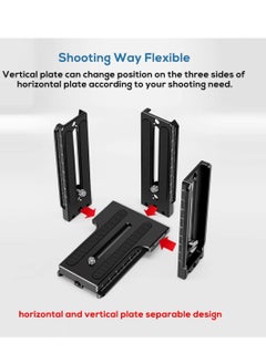 Generic Aluminum L Bracket Vertical Horizontal Switching Quick Release Plate for DJI Ronin RS2 RSC2 for Zhiyun Weebill-S Gimbal Stabilizer Tripod Monopod and SLRs  - Image 3