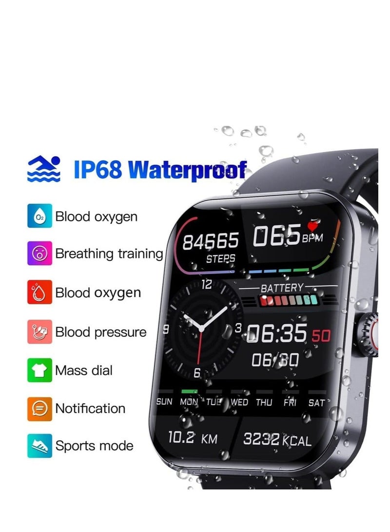 Health  Fitness Smartwatch, Blood Glucose Monitoring, Fitness Tracker with Blood Pressure, Blood Oxygen Tracking, Heart Rate Monitor - Image 2