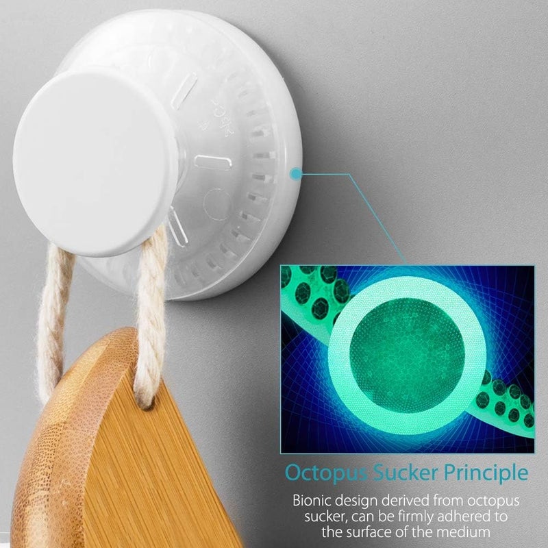 LUXEAR Suction Cup Hook, 4Pack Shower Suction Hooks, Waterproof Shower Hooks for Bathroom - Image 2