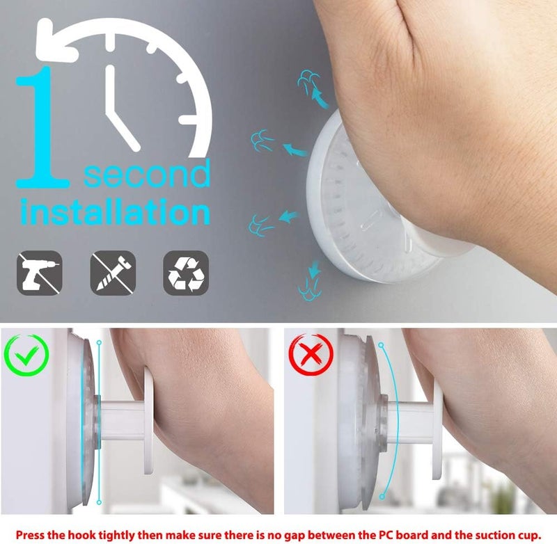 LUXEAR Suction Cup Hook, 4Pack Shower Suction Hooks, Waterproof Shower Hooks for Bathroom - Image 4