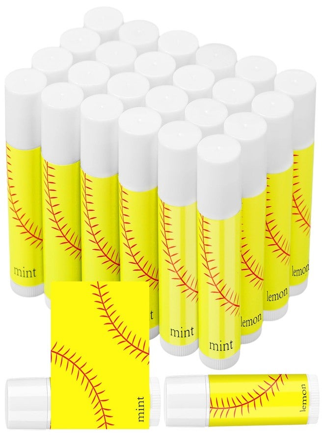 Suttmin 24 Pcs Softball Party Favors Lip Balm Softball Lip Stick Bulk for Stadium Party Gifts for Team Girls Kids Men Women Sports Lovers - Image 1