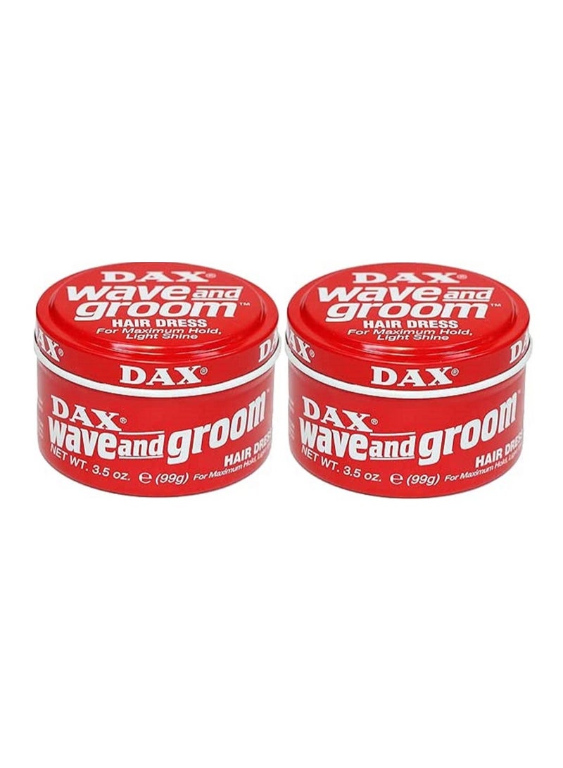 DAX Pack Of 2 Wave And Groom Hair Wax 99 x 2grams  - Image 1