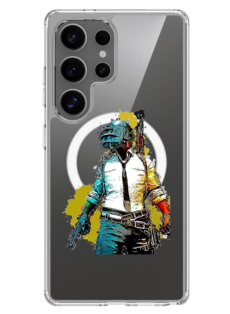 Theodor Magnetic Case for Samsung Galaxy S25 Ultra 6.9-inch Compatible with MagSafe Wireless Charging, Shockproof Phone Bumper Cover Pubg - Image 1