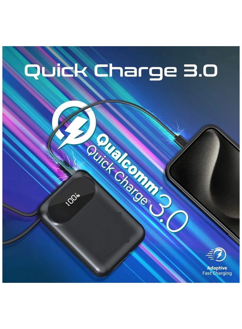 Raxoom Ultra Compact 35W SuperSpeed™ Power Bank with Built-In USB-C & Lightning Cable - Image 3