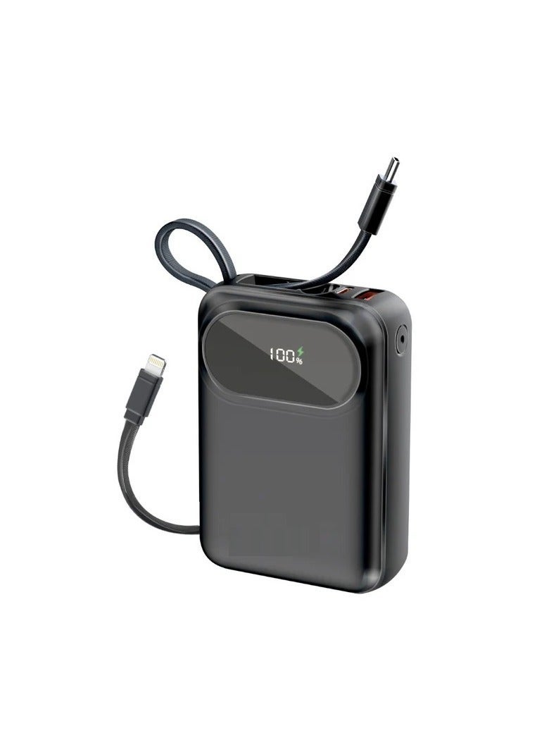 Raxoom Ultra Compact 35W SuperSpeed™ Power Bank with Built-In USB-C & Lightning Cable - Image 1