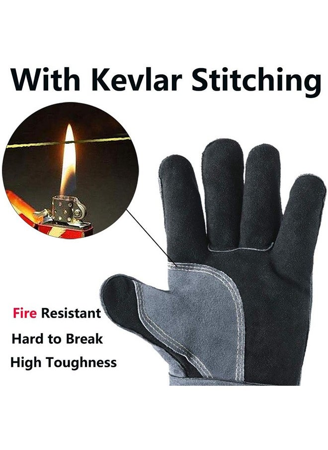 Garlo 16 Inches,932℉,Leather Forge Welding Gloves, with Kevlar Stitching Heat/Fire Resistant,Mitts for BBQ,Oven,Grill,Fireplace,Tig,Mig,Baking,Furnace,Stove,Pot Holder,Animal Handling Glove.  - Image 2