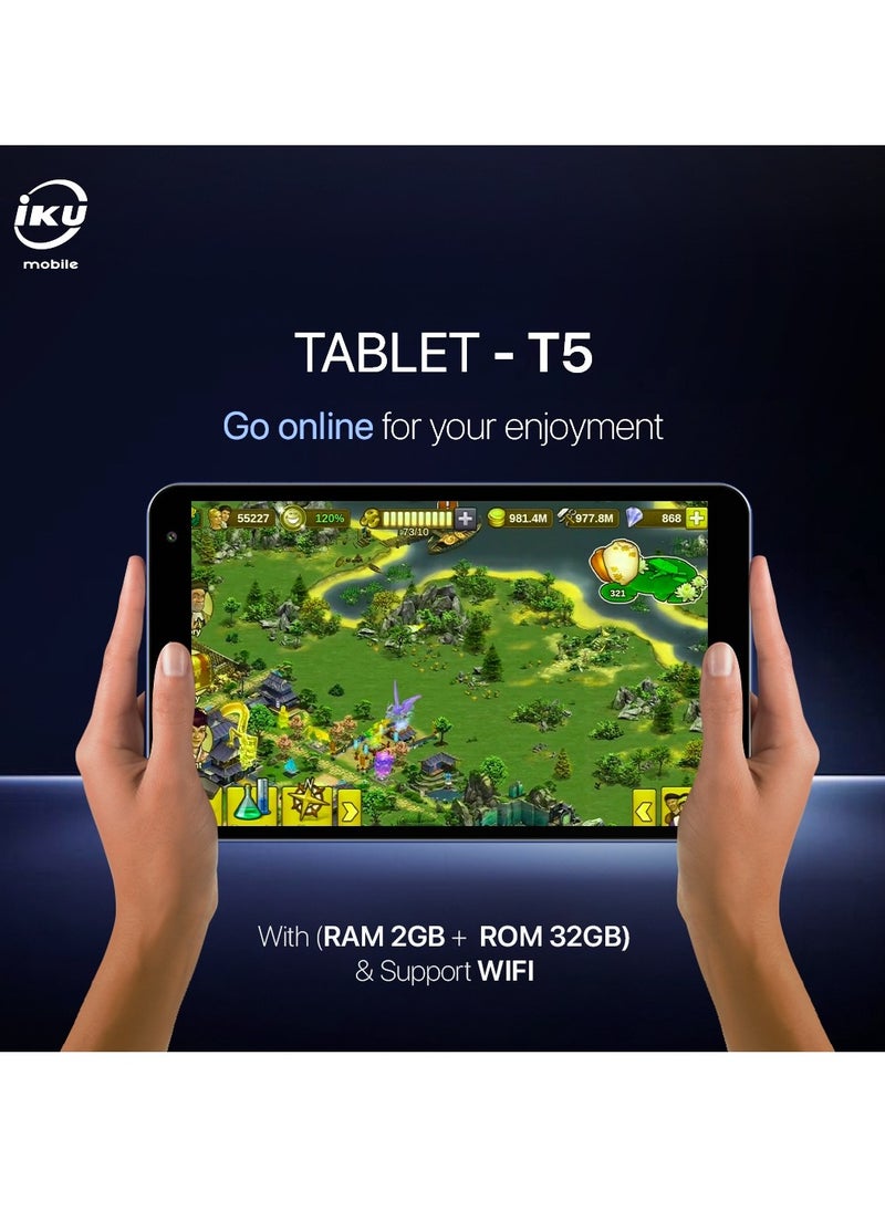 IKU T5 Tablet 8 inch HD screen, 2 GB RAM, 32 GB memory, Wifi only - Black  - Image 5