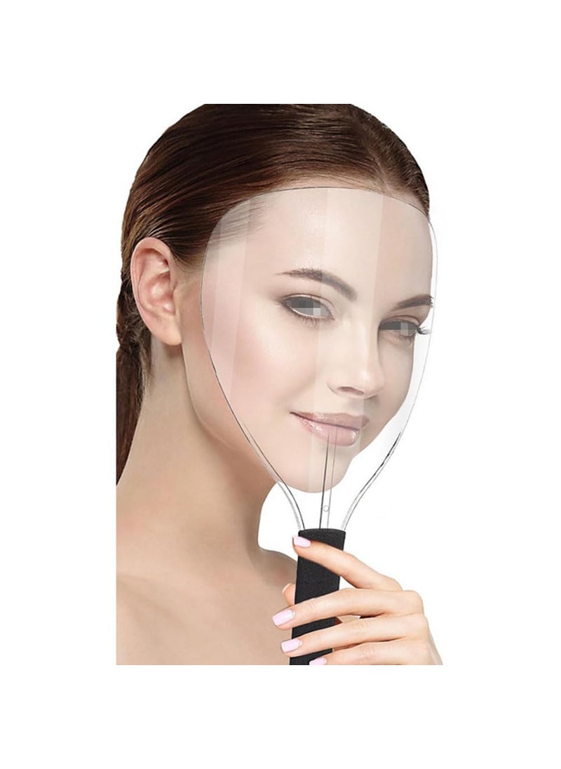 VANTOBEST - Barber Salon Face Shield Plastic Hairdressing Haircut Face Mask Professional Hair Cutting Eye Protector Cover (Clear) - Image 1