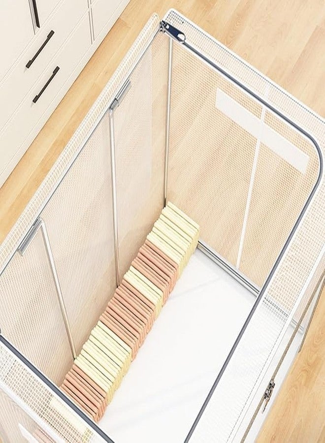 DEVANI IMPEX Large Capacity Foldable Transparent Storage Box with Zipper – Breathable, Dustproof Clothes Organizer for Closet, Bedding, Towels, and Seasonal Storage - Image 4