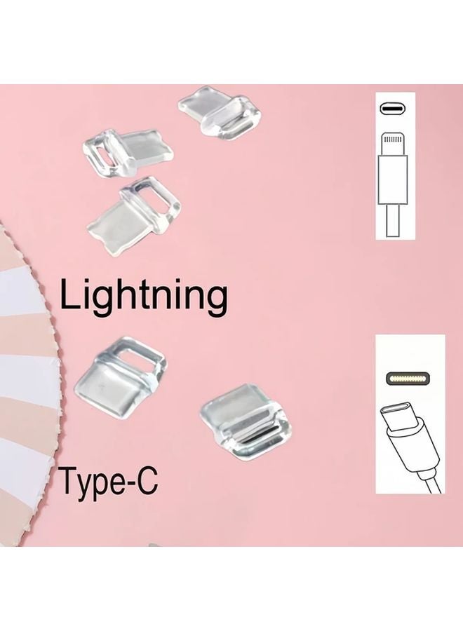 مقبس مقاوم للغبار أرجواني، زينة من الراتنج على شكل كف للبورت نوع C - Image 5