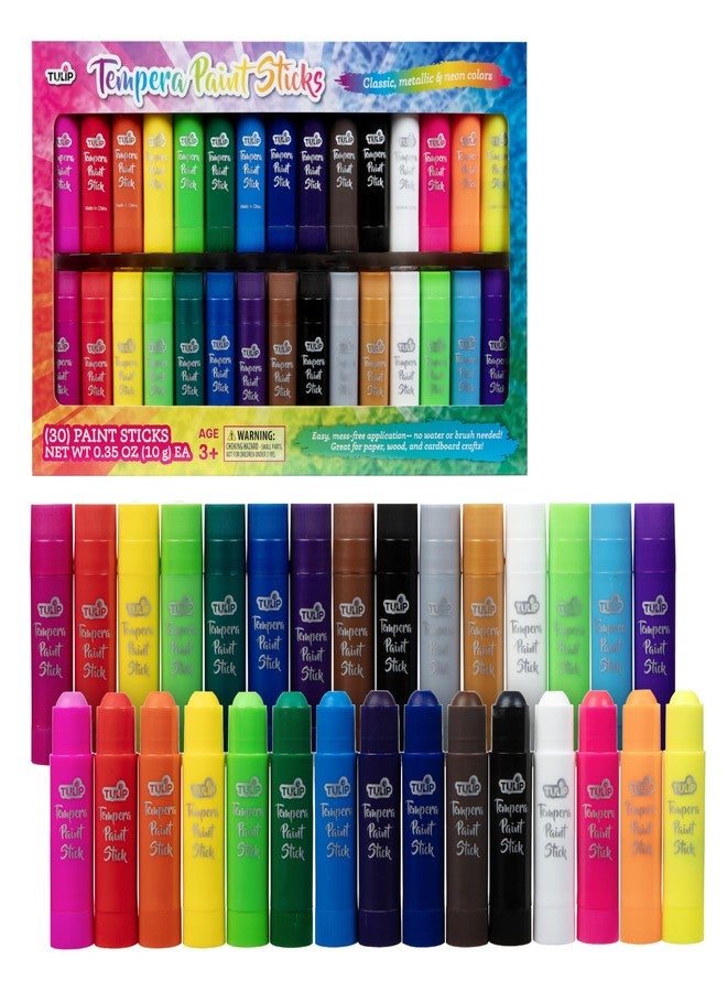 توليب أعواد توليب تيمبرا كاملة الحجم. عبوة من 30 قطعة، ألوان قوس قزح، مناسبة للأطفال من سن 3 سنوات فما فوق، مناسبة للأنشطة ومواعيد اللعب. - Image 1