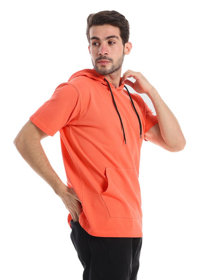 WHITE RABBIT White Rabbit Short Sleeves Front Kangaroo Pocket Hooded T-Shirt  - Image 2