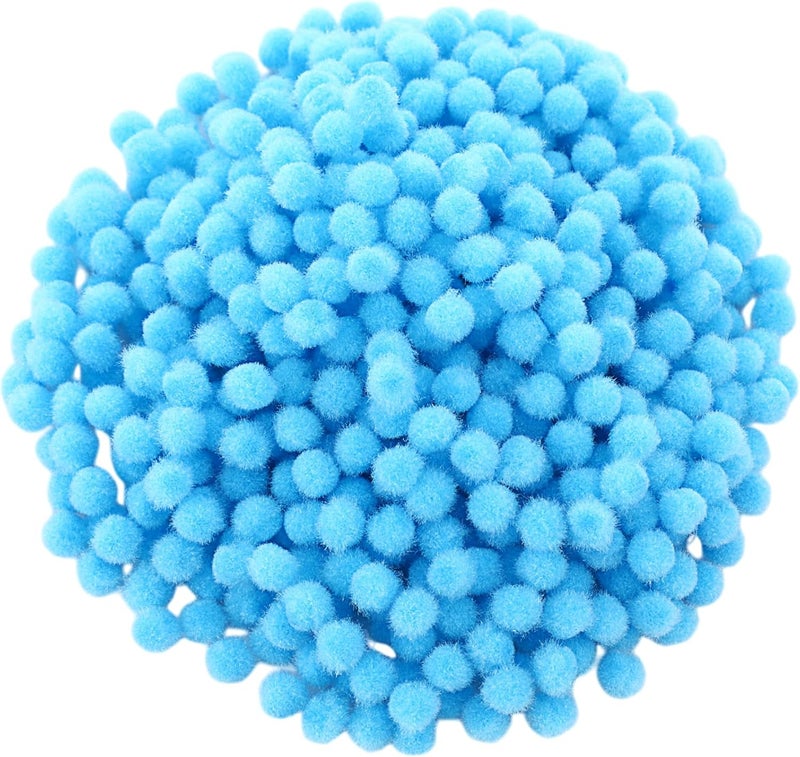 Shappy 2000 Pieces 6 mm Mini Pom Poms Christmas for Craft Making, Christmas Holiday Costume Small Pom Balls Hobby Supplies and DIY Crafts Decorations - Image 1