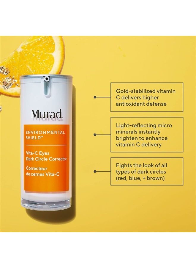 Murad Vita-C Eyes Dark Circle Corrector – Environmental Shield Vitamin C Brightening Serum – Anti-Aging Treatment for Puffiness and Wrinkles, 0.5 Fl Oz - Image 2
