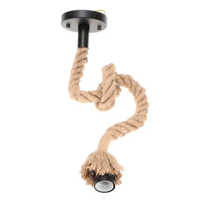Rope Pendant Base 50 Cm: Warm Romantic Atmosphere - Vintage Hemp Rope Hanging Pendant for Restaurant Bar Cafe - Image 1