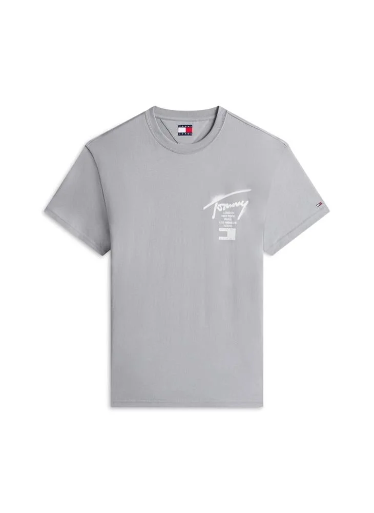 TOMMY JEANS  Signature Back Logo Jersey T-Shirt for Men | Best Price UAE