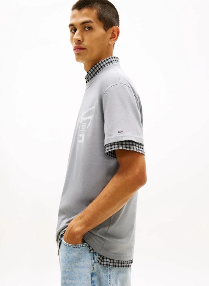 TOMMY JEANS  Signature Back Logo Jersey T-Shirt for Men | Best Price UAE