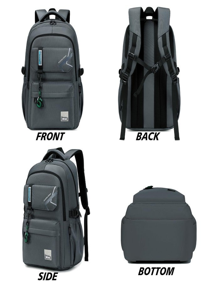 ZHIERNA School Backpack for Boys Middle School Elementary Bookbags for Teens Boys, Waterproof Lightweight Casual Daypack, Dark Gray, 12.6" x 7.48" x 18.5" - Image 3