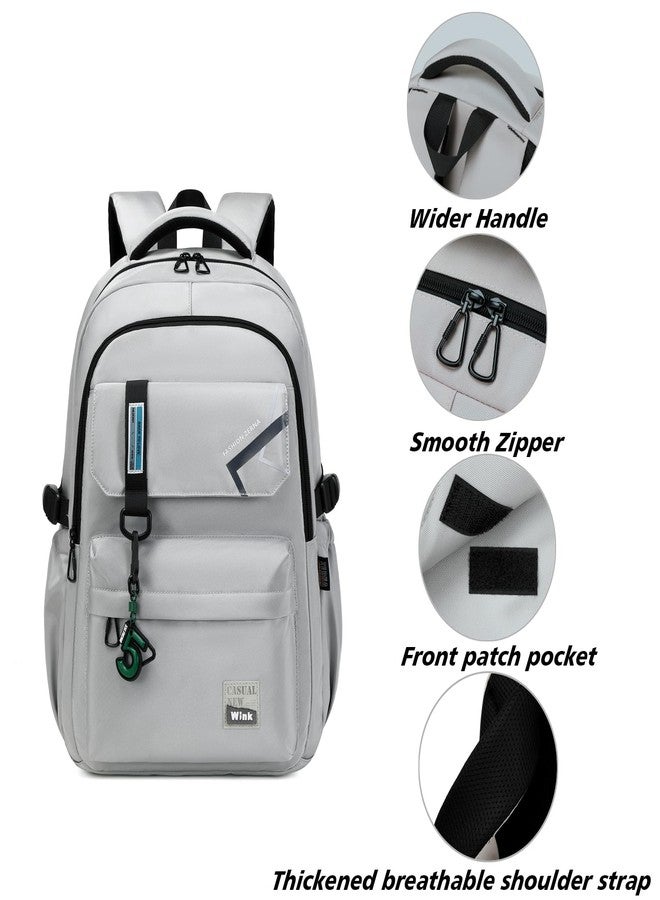 ZHIERNA School Backpack for Boys Middle School Elementary Bookbags for Teens Boys, Waterproof Lightweight Casual Daypack, Dark Gray, 12.6" x 7.48" x 18.5" - Image 5