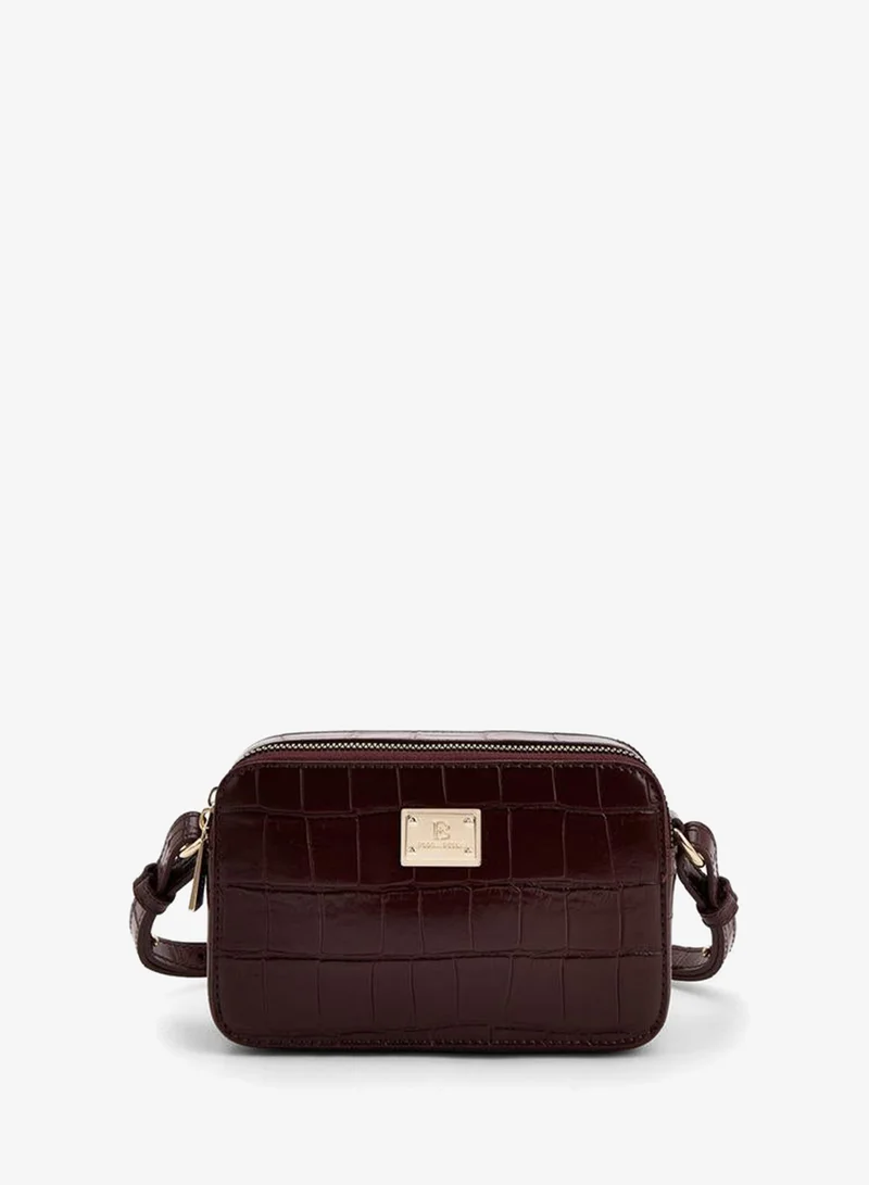 Textured Crossbody Bag With Adjustable Strap