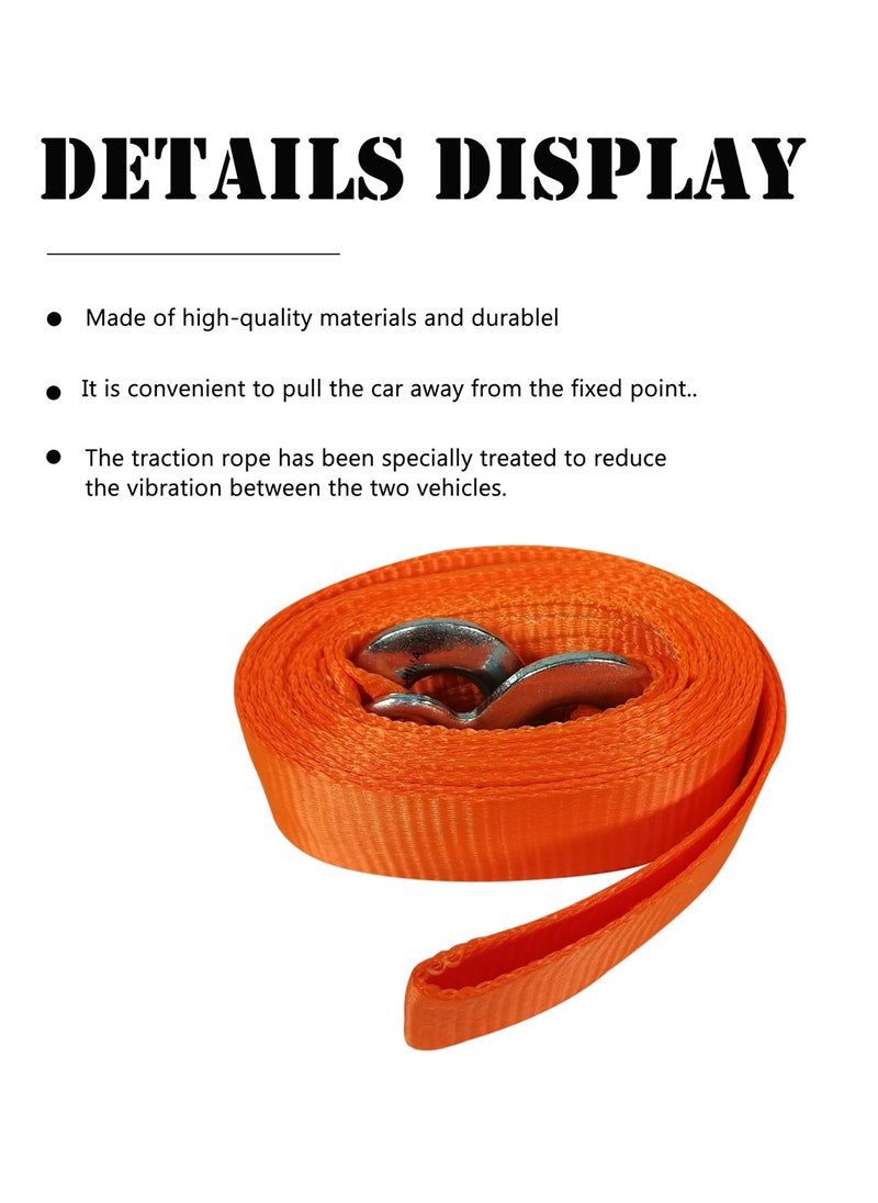 Safari - Heavy Duty Towing Rope With Two Hooks, Car Breakdown Towing Rope, Car Tow Rope, 6 Ton 4 Meter SAFARI STR09 - Image 1