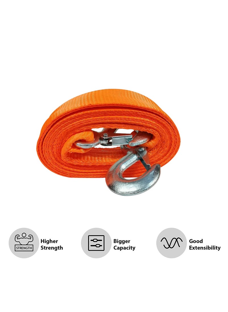 Safari - Heavy Duty Towing Rope With Two Hooks, Car Breakdown Towing Rope, Car Tow Rope, 6 Ton 4 Meter SAFARI STR09 - Image 1