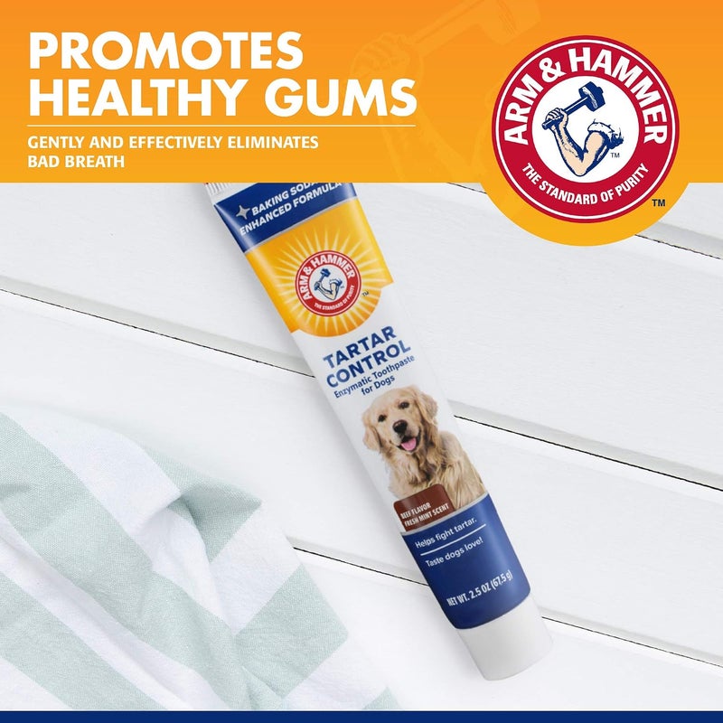 Tartar Control Beef Flavoured Toothpaste | Enzymatic baking soda formula, meat flavor, plaque and tartar reduction, all dogs and puppies - Image 2