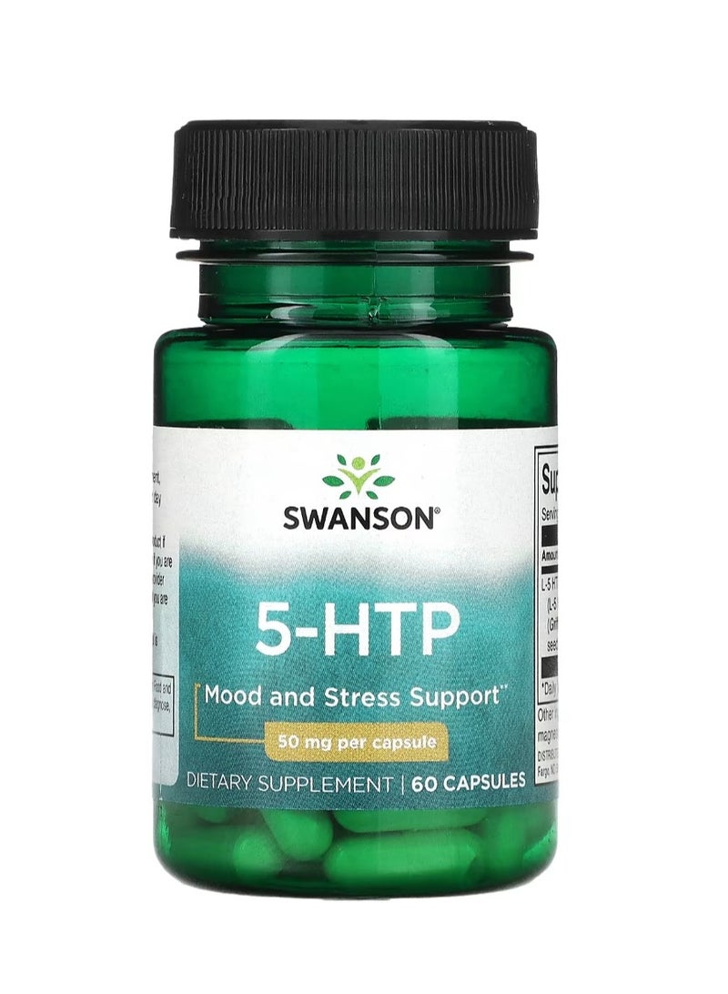 SWANSON 5-HTP 50 mg 60 Capsules - Image 1