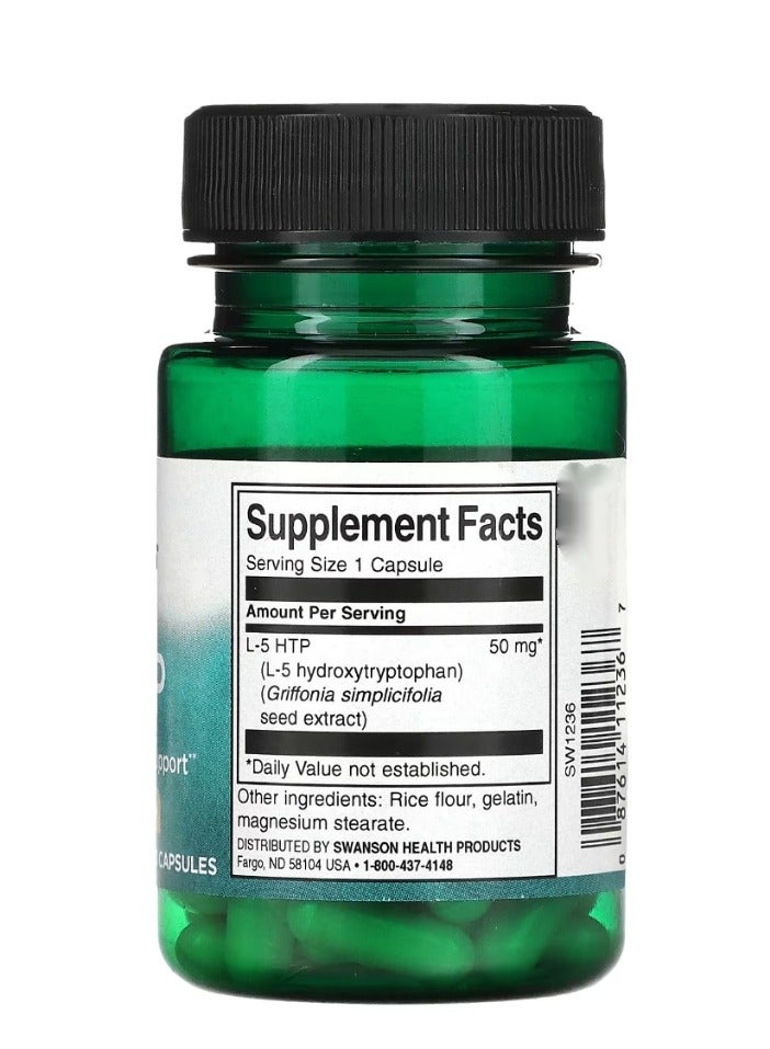 SWANSON 5-HTP 50 mg 60 Capsules - Image 2