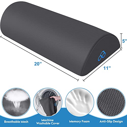StepLively Foot Rest Ergonomic Pillow for Under Desk at Work, Anti-Fatigue Footrest Support Pillow for Fatigue & Pain Relief, Comfortable for Office Chair, Car Seat & Gaming Chair - Grey, Large - Image 2