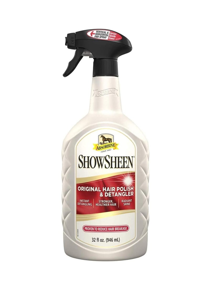 Absorbine - Absorbine, Showsheen Showering Shine Original Hair Polish & Detangler Spray, 32 fl oz, White - Image 1