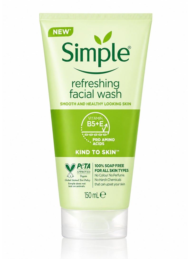 Simple Kind to Skin Refreshing Facial Wash, 150ml - Image 1