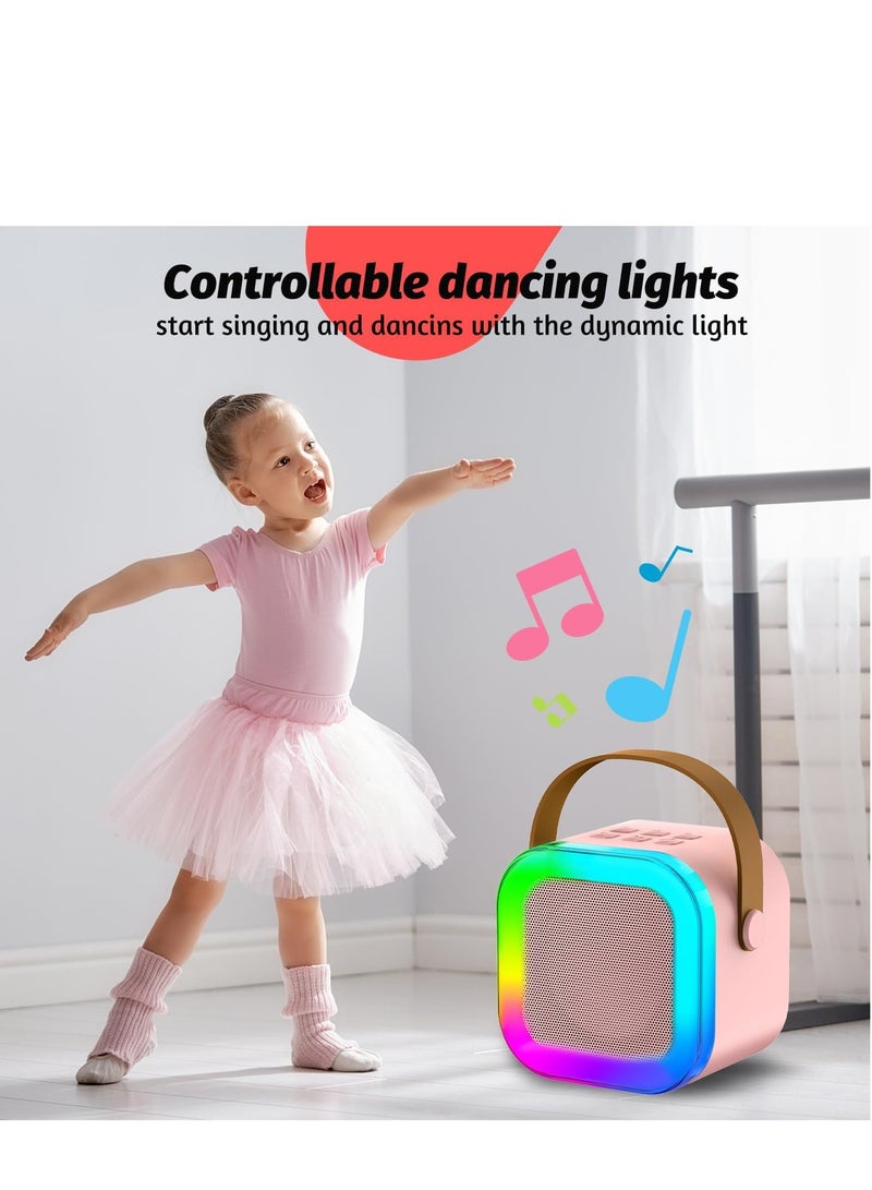يونسي آلة كاريوكي للأطفال ، مكبر صوت بلوتوث ميني كارا موافق ، مع ميكروفونات لاسلكية وأضواء الأطفال الملونة ، والأولاد والبنات. - Image 4