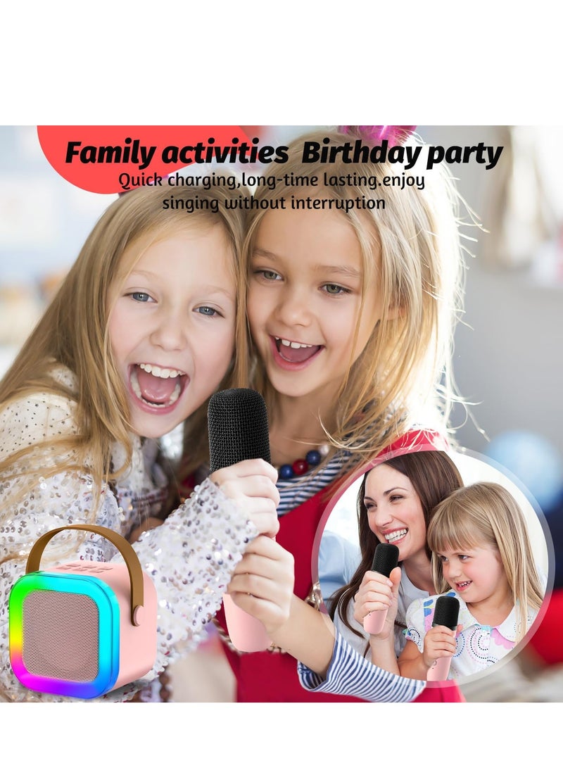 يونسي آلة كاريوكي للأطفال ، مكبر صوت بلوتوث ميني كارا موافق ، مع ميكروفونات لاسلكية وأضواء الأطفال الملونة ، والأولاد والبنات. - Image 5