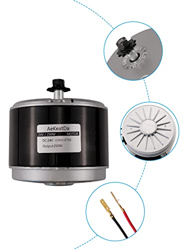 AeKeatDa 24V Permanent Magnet Electric Motor Generator 250W Small Brushed Permanent Magnet - Image 3