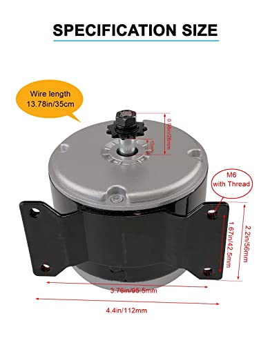 AeKeatDa 24V Permanent Magnet Electric Motor Generator 250W Small Brushed Permanent Magnet - Image 5