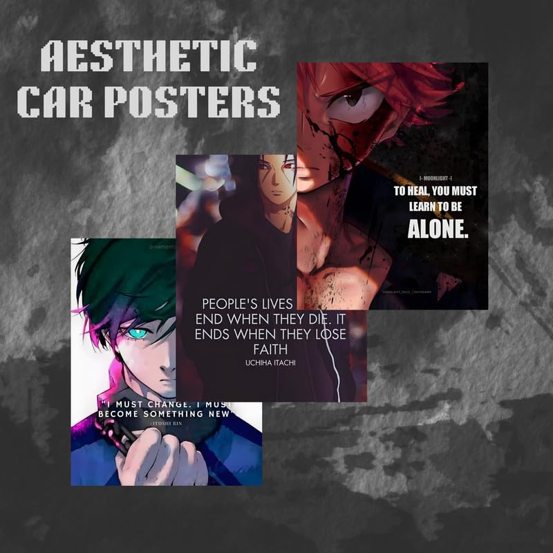 Posters Inc Paper Anime Motivational Poster A4 Pack Of 6 Perfect Wall Decoration In Offices, Bedrooms, Hostels, Study & Living Room, Featuring Quotes, 300 GSM, Aesthetic Designs, And Positive Vibes - Image 5