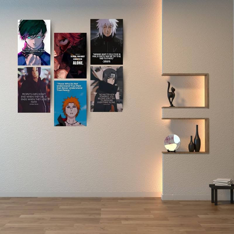Posters Inc Paper Anime Motivational Poster A4 Pack Of 6 Perfect Wall Decoration In Offices, Bedrooms, Hostels, Study & Living Room, Featuring Quotes, 300 GSM, Aesthetic Designs, And Positive Vibes - Image 3