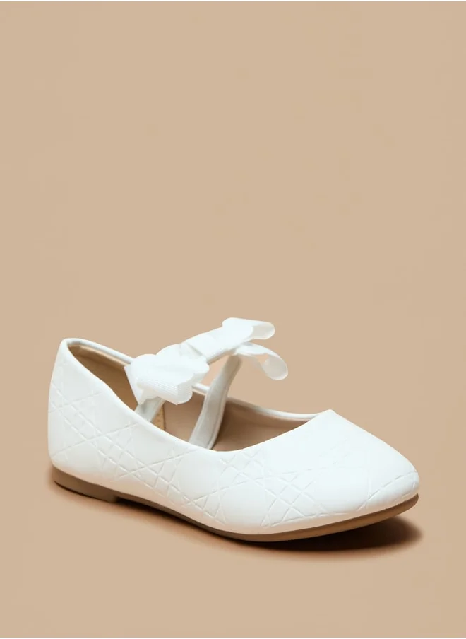 فلورا بيلا من شو إكسبرس Bow Accent Ballerina Shoes with Elasticated Band