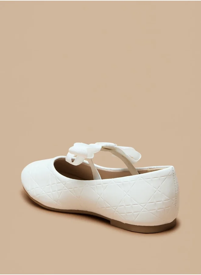 فلورا بيلا من شو إكسبرس Bow Accent Ballerina Shoes with Elasticated Band