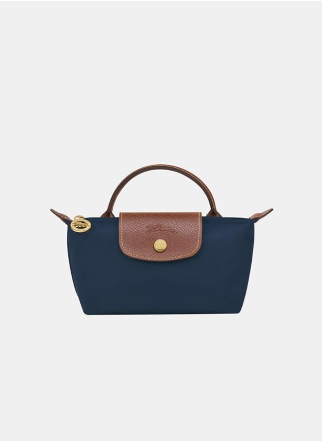 Longchamp Women's classic fashion versatile mini makeup bag handbag shoulder bag handheld small bag navy blue  - Image 1